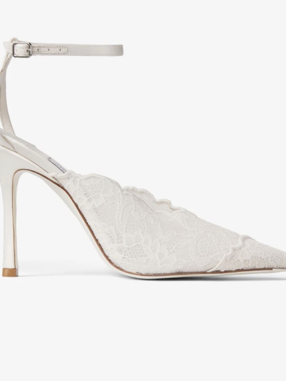 Jimmy Choo Faiz 100 Ivory Lace Pumps - Picture 5 of 5